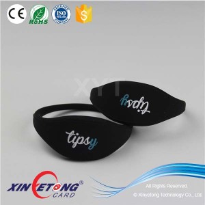 NFC Black Big Head F08 Rubber Silicone Wristband